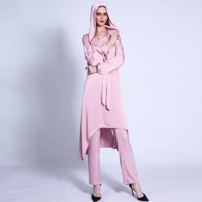 China High Quality Muslim Wears Fashionable 2 Piece Pants Set Muslim Women Top And Pants 2 Piece Set Long for sale