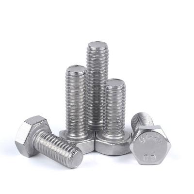 China Direct National Standard 316 Stainless Steel Hexagon Bolt M33/M36 DIN933 Screw From Stainless Steel Manufacturer for sale