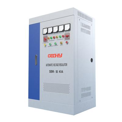 China Energy-saving Dbw 50KVA super power voltage stabilizer/1 phase fully automatic compensated AC voltage regulator or 3 phase for sale