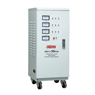 China SVC Voltage Stabilizer 30kva Three Phase Power Stabilizer 380v 400v 415v for sale