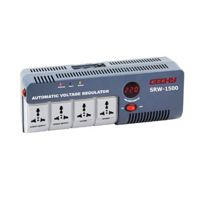 China 1500VA Socket Relay Control AC Power Automatic Voltage Regulator/Electronic Portable Stabilizer with European/Universal Plug for sale