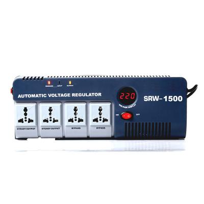 China Portable PC 1500VA Automatic Voltage Regulator With Surge Protector Home Using Refrigerator Protector Voltage Stabilizer for sale