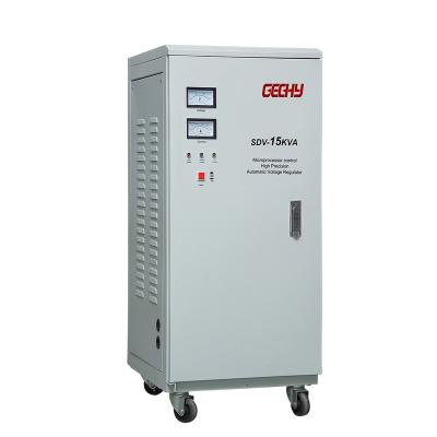 China SVC SVC-15KVA Single Phase Servo Power Stabilizer Automatic Voltage Regulator With Copper Coil for sale