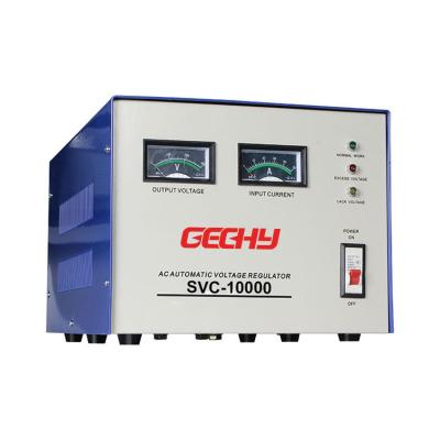 China SVC 5K 10K 12KVA Servo Automatic Voltage Regulator Stabilizers AVR 110V/220V/230V for sale