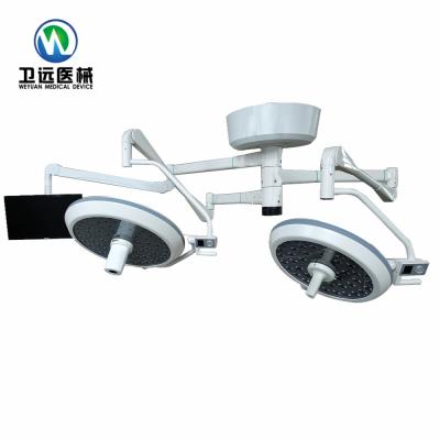 China WYLED700/500MHD Steel Surgical Light With HD Video Camera System Dual Dome Three Arm Ceiling Mounted for sale