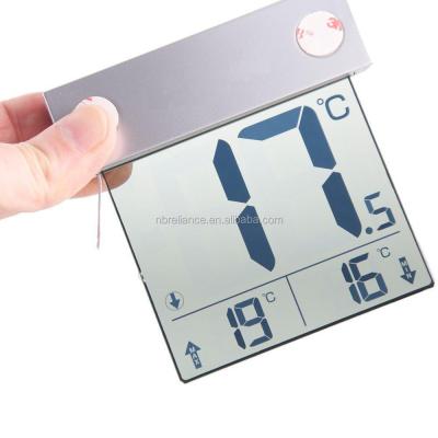 China Window Mounted Outdoor Solar Powered Outside Temperature Measuring LCD Digital Garden Window Thermometer for sale