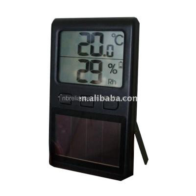 China Solar Cell Digital Hygrometer Thermometer With Temperature Humidity Sensor 53 x 55mm for sale