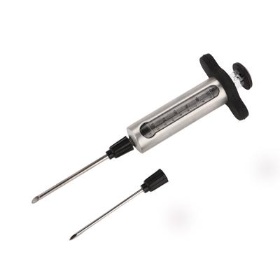 China Viable Stainless Steel Marinade BBQ Flavor Meat Injector Kit with Measuring Window and 2 Needles for sale