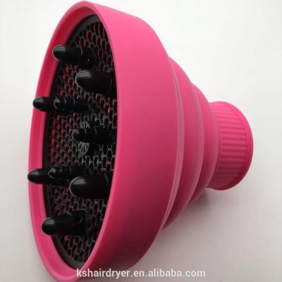 China Round Diffuser Foldable Adjustable Silicone Air Hair Dryer Diffuser for sale