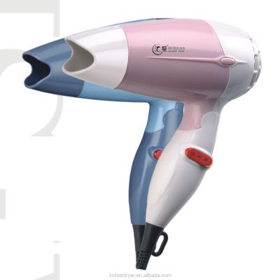 China Small Foldable Hand Blow Dryer Mini Hair Dryer With Foldable Diffuser Travel Use for sale