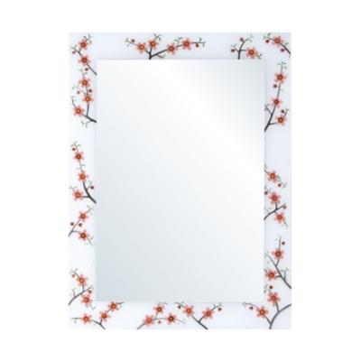 China Colorful Bathroom Art Hung Frameless Beveled Wall Mirror for sale