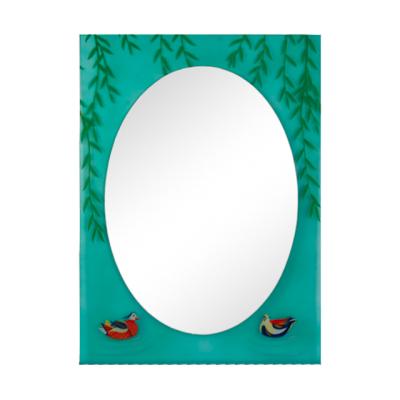 China New Bathroom Painting retangular mirrors art hung frameless beveled wall mirror for sale