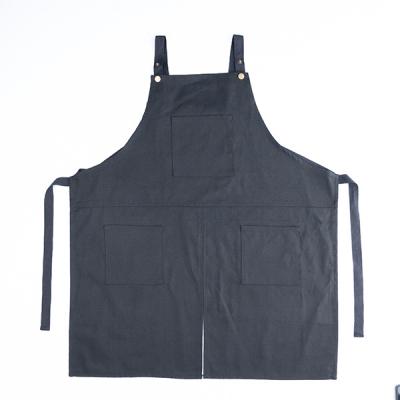 China Eco-friendly KEFEI Cotton Linen Restaurant Kitchen Cooking Men Waiter And Waitress BBQ Worker Working Apron for sale