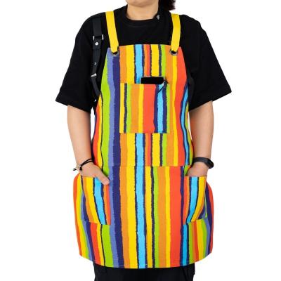 China Eco-friendly KEFEI Restaurant Kitchen Cooking Cotton Canvas Men's Waiter BBQ Worker Working Apron for sale