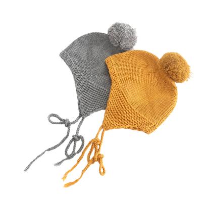 China COMMON Winter Hat for Kids and Baby Knitted Pom Pom Hat Baby Kids Beanie Hat for sale