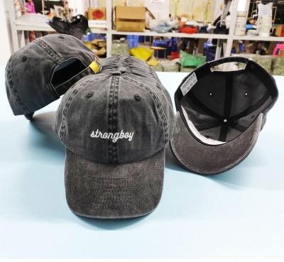 China Vintage JOINT Wholesale Custom Embroidery Unstructured 6 Panel Washed Baseball Hat for sale