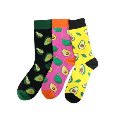 China Korean version of QUICK DRY tube cartoon socks CIA trend graffiti socks men's and women's couple socks avocado socks for sale