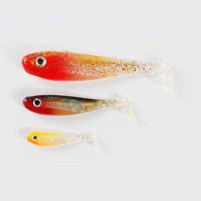 China Soft Fishing Silicone Swimbait Bass Bait Big Game Lure 13cm/23g 4Pcs Kishimoto Paddle Tail Durable Soft Fishing Bait for sale