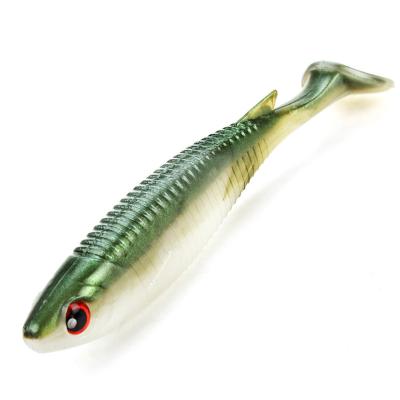 China Kishimoto Silicone Fishing Lure Jig 11.5cm/13.6g 4Pcs Durable Soft Paddle Tail Rubber Wobbler Shad Plastic Bait for sale