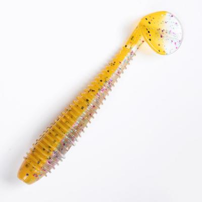 China Kishimoto Fishing 9.5cm/8.5g 4Pcs T Lure Fishing Tail Wobbler Bait Paddle Freshwater Soft Shad Bass Baits for sale