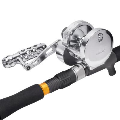 China Kishimoto Slow Basting 4.5:1 Speed ​​Double Gear Fishing Ratio 25kg Drag Power 20lb / 495yds for sale