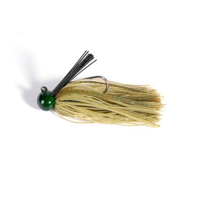 China Kishimoto 10g Silicone Skirt Super Strong Freshwater Artificial Jigs Bass Fishing Flipping Football Jig for sale