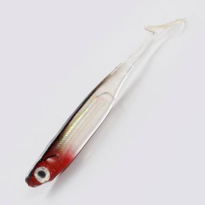 China Kishimoto T Tail Durable Fishing Lure Long Silicone Baits 11.5cm/5.4g 4Pcs Soft Rubber Bass Baits Casting Wobbler for sale