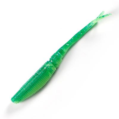 China OEM Durable Rubber Worm Shad Silicone Freshwater Lures Pin Tail Fishing Lure Soft Bass Bait 7.5cm/1.6g 6Pcs from Kishimoto for sale