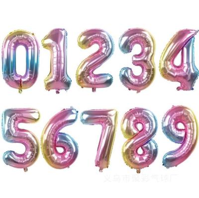 China Wholesale Thin Version 16inch Foil Balloons Party Decorations Small Numbers Balloon For Party Decorations for sale