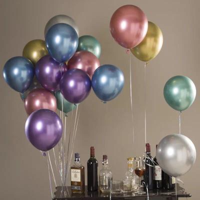 China Fashional And Practical Metallic Color 12inch Chrome Latex Balloons for sale