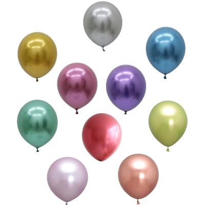 China Fashional and Practical Color S Factory 12inch Latex Metal Chrome Balloons Party Balloon Metallic Latex Balloons for sale