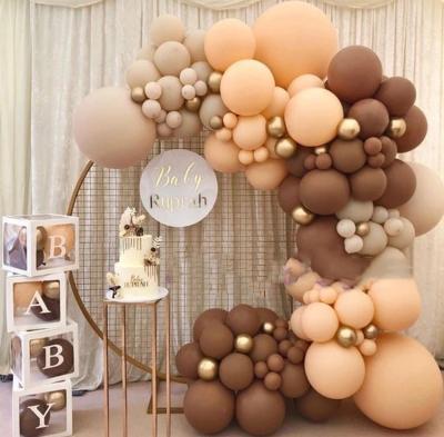 China 5/10 Inch Caramel Coffee Latex Paper Balloons Wedding Birthday Balloons Arch Party Supplies Globos Balloons Decoration for sale