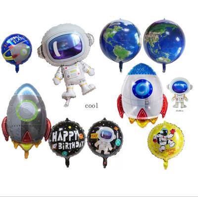 China Aluminum Foil Balloon Party Balloons Earth Space Star Theme Birthday Party Decoration Astronaut Robot Kids Toys Rocket Boys Supplies for sale