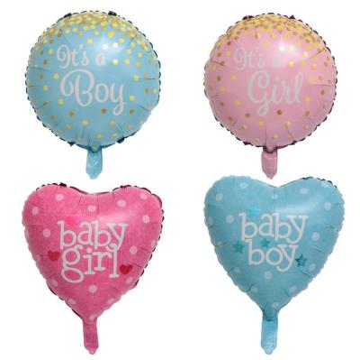 China Fashional and practical 18inch baby boy and girl foil balloon for baby shower for sale