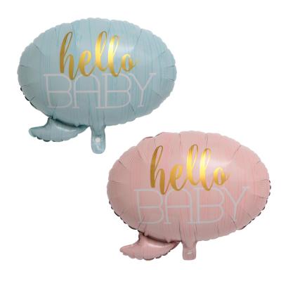 China Fashional and practical new product baby dialog balloon hello for baby shower kids birthday party decoration foil balloon for sale