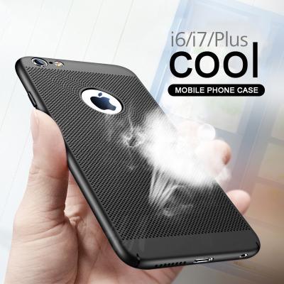 China Fashion Breathable Mesh Phone Case For Iphone 12 Mini Cooling PC 11 Heat Dissipation Phone Case for sale