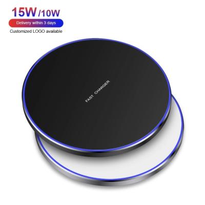 China 2021 New Arrivals 15W 10W Qi Wireless Charger Protection LED Light Fast Charging Qi-enabled Devices 2021 Wireless Charger For iPhone 12 Mini 11 Pro Max Xs for sale