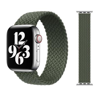 China Fabric Watch Band Braided Solo Loop Fabric Strap Band For Apple Watch 6 Se 5 4 3 2 1 Loop Woven Solo Watch Bands 40mm 44mm 38mm 42mm for sale