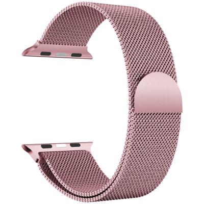 China Fashion Solo Strap Loop Band Sports Mesh Solo Loop Watch Band Magnetic For iwatch Stainless Steel Metal Bands For Apple Watch Series 4 3 5 Se 6 for sale