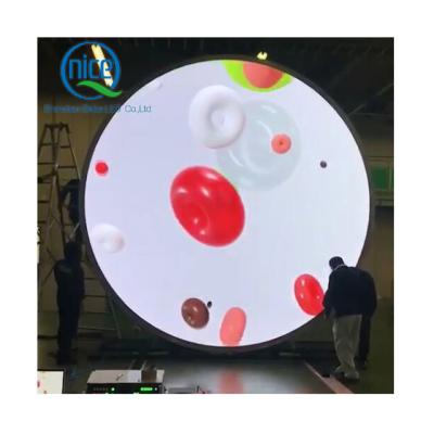 China Indoor and Outdoor (Optional) Moon Shape LED Circle Screen Round Wall 1m 2m 3m 4m 5m Large Diameter P2 P2.5 P3 P4 P5 P6 P8 P10 Circle LED Video Screen Display for sale