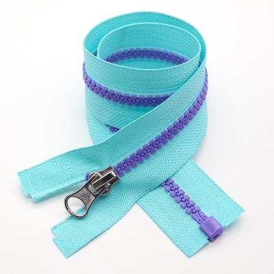 China 2021 Size 5# Viable Plastic Resin Polyace Customizable Colored Resin tal Zippers For Fabric Resin for sale