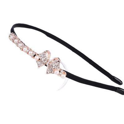 China New Trendy Hair Band Rhinestone Pearl Rhinestone Crystal Crown Show Performance Hair band bands for women for sale