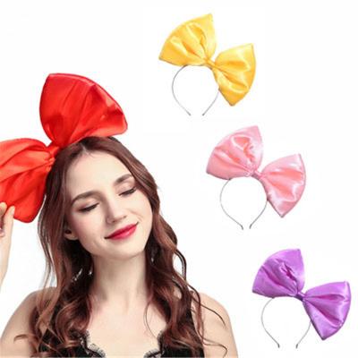 China Fashionable Hair Band Hot Cute Bow Cloth Oversized Exaggeration Headband Temporary Cute Hair Bands For Women for sale