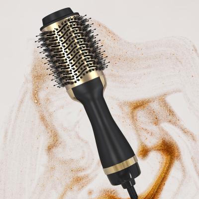 China Style Cepillo secador Amazone Best Sell Gold Multi Functional Black Hair Dryer Volumizer One Step Hot Airbrush for sale