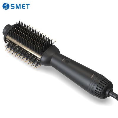 China Hot Styling 1200W Airbrush Styler and Volumizer Electric Hair Straightener Curler Comb Roller One Step Ion Blow Dryer Brush for sale