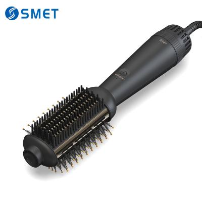 China Professional PTC Style Hot Airbrush Straightening One Step Hair Fan Brush For All Hair Types Hair Brush for sale