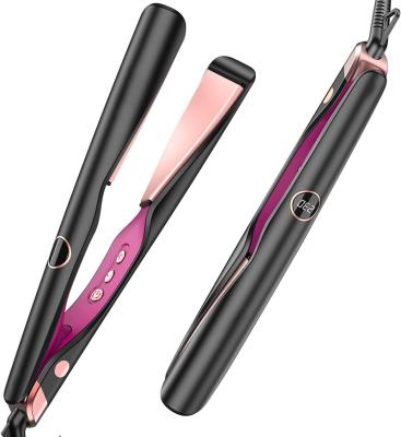 China Outer Twist Flat Iron Curling Iron Hair Straightener and Curler 2 in 1 for Curl Wave Straighten for sale