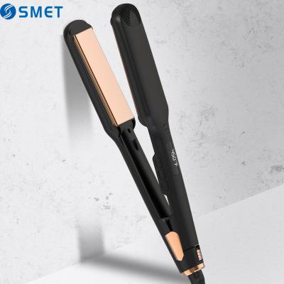 China HOT 2023 Hotel Flat Wide Ceramic Tourmaline Iron Cabello Hair Planchas Ionic Flat Straightener for sale