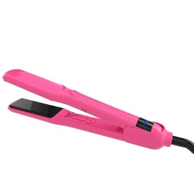 China Hotel Professional Titanium 2 IN 1 Tourmaline Straight Flat Ceramic Coat Curler Hair Curler Iron Iron Hair Straightener for sale