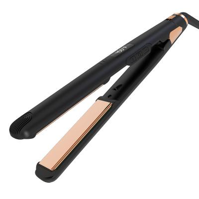 China Hotel Professional 450 Degree Tourmaline Hair Straightener Ceramic Coated Flat Iron Hair Straightener Beauty Shining Salon Tool for sale